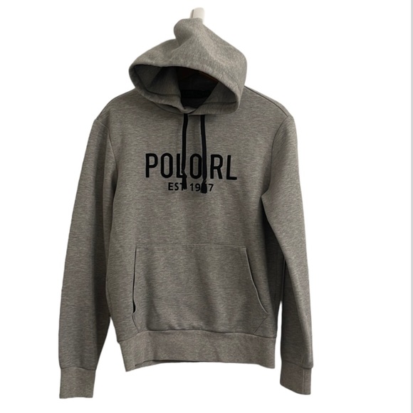 Polo Ralph Lauren Other - Polo Ralph Lauren Men's Grey Embossed Logo Double Knit Hoodie size S